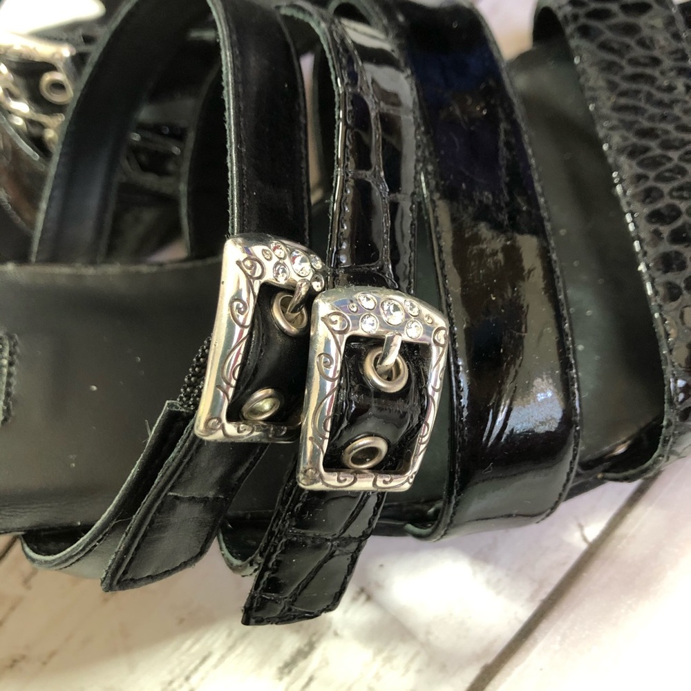 Brighton Tina Strappy Heeled Sandals Black 8M - Picture 7 of 8
